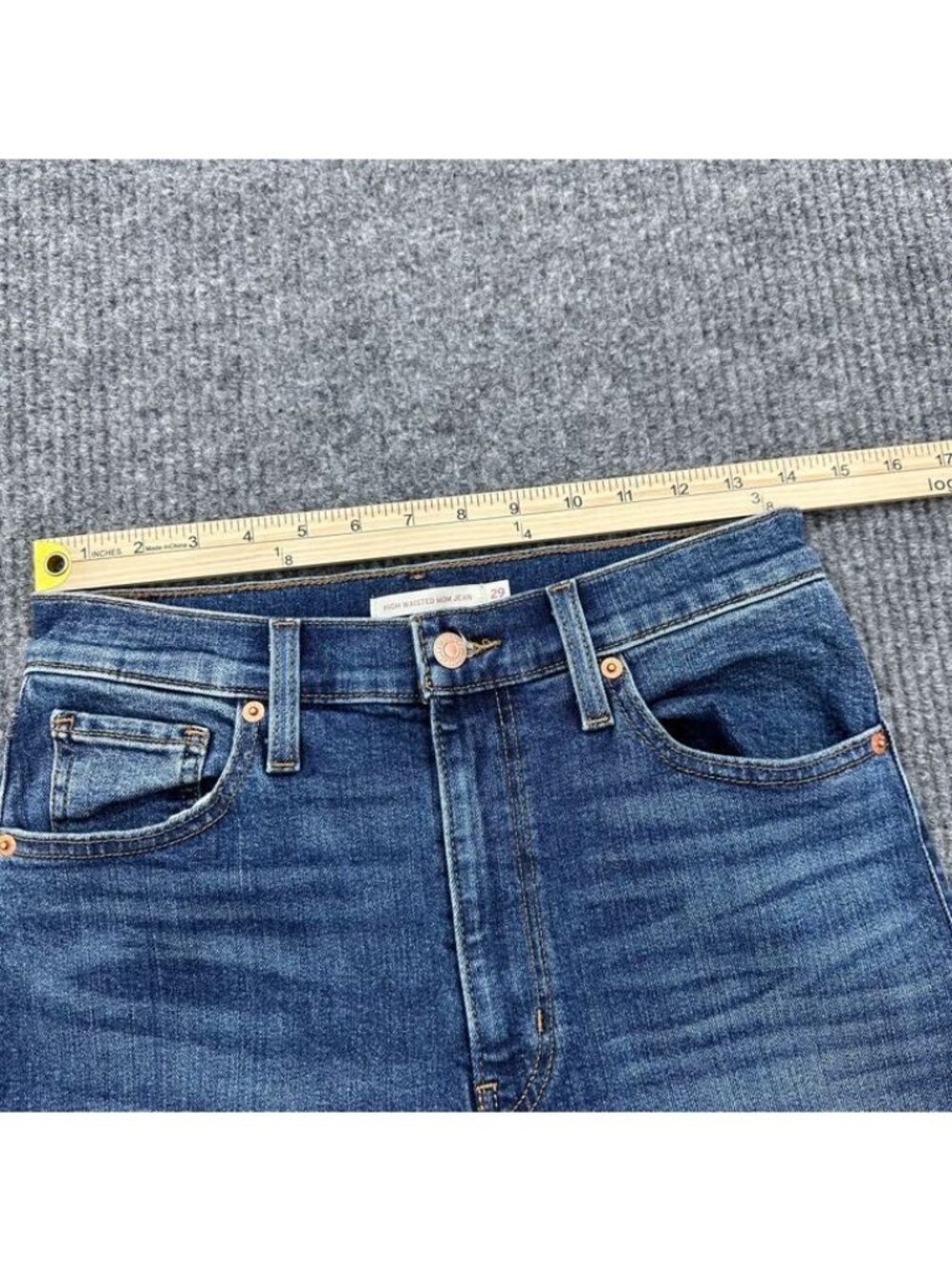 Levis High Waisted Mom Denim Blue Jeans Tapered Leg Casual Pants Womens size 29 - Picture 8 of 10